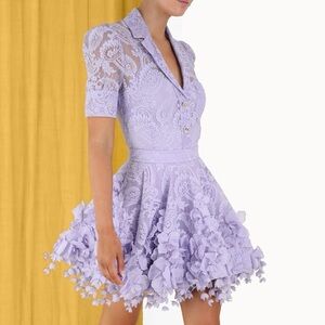 Zimmermann High Tide Lace Shirt and Flip Mini Skirt Set